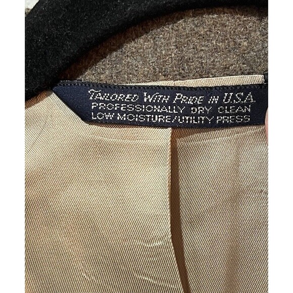 Lands End Blazer Men’s 41 R Brown Wool Lambswool Sport Coat Two Button Academia - Picture 3 of 10